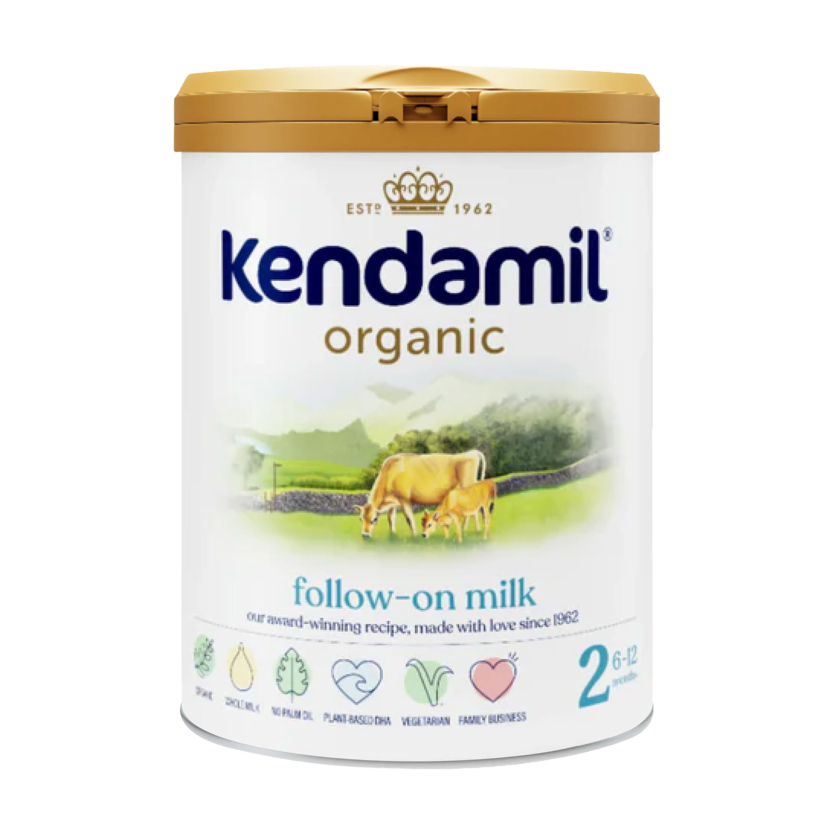 Уцінка! Дитяча органічна суха молочна суміш Kendamil Organic 2, від 6 місяців до 1 року, 800 г